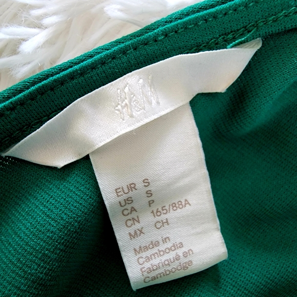H&M Emerald Green A-Line Knit Dress, Sz Sm - Picture 2 of 12